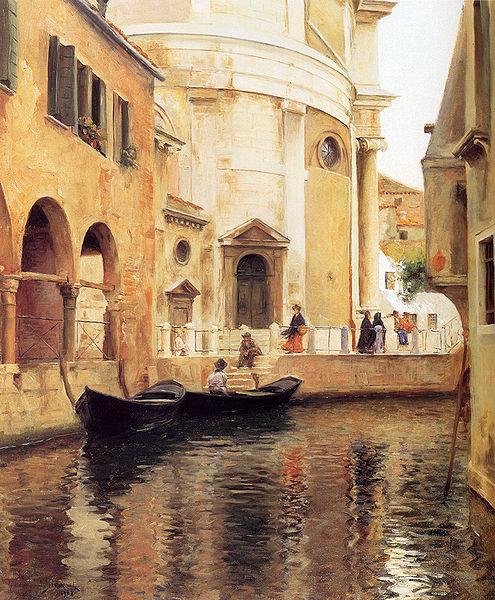 Julius L.Stewart Rio della Maddalena oil painting image